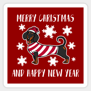 Merry Xmas for dachshund lovers Sticker